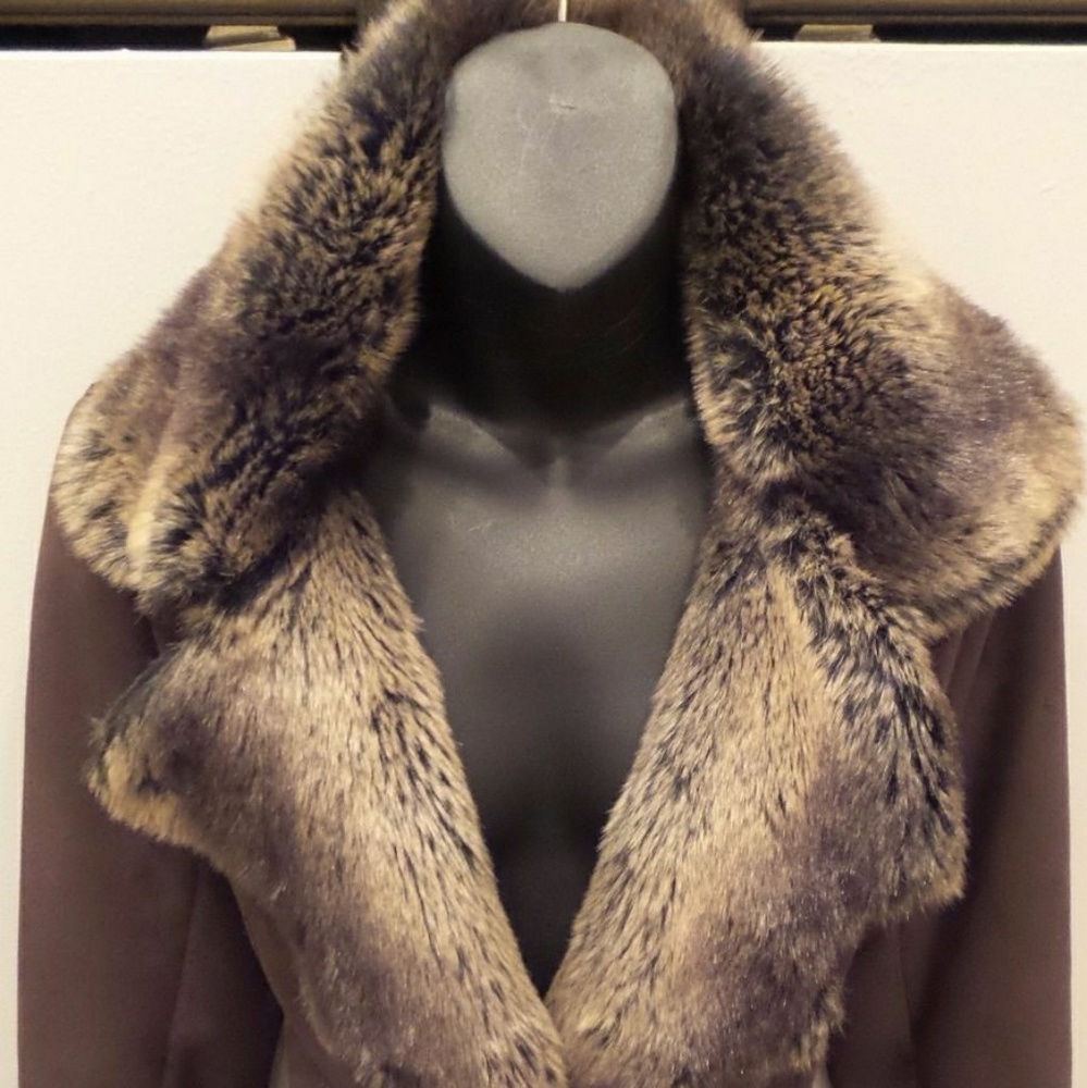 Pierre Balmain Paris authentic real brown coat XS - Picture 3 of 8